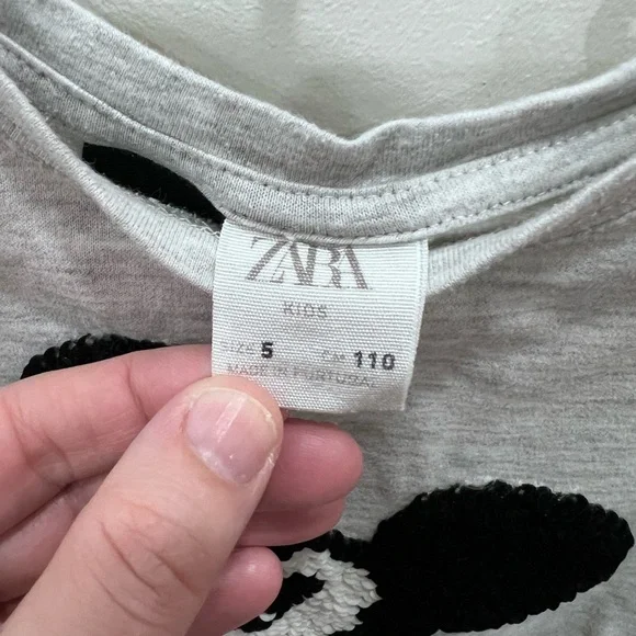 Velvet Sequin Mickey Mouse Zara Kids Shirt - Picture 3 of 5